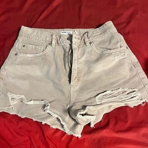 Shorts from garage. Tan, blue. Size 5 and 3.